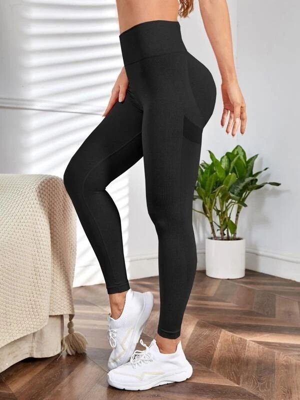 Sculpting High-Waist Seamless Leggings - product view 2 - KR02-0001
